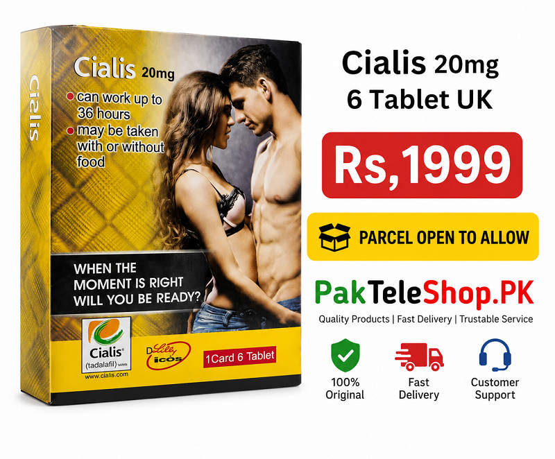 Cialis 20mg 6 Tablet UK | Long-Lasting ED Support