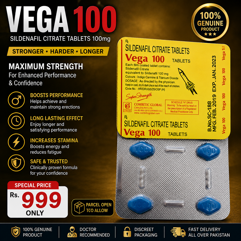 Vega 100mg Tablets Price in Pakistan