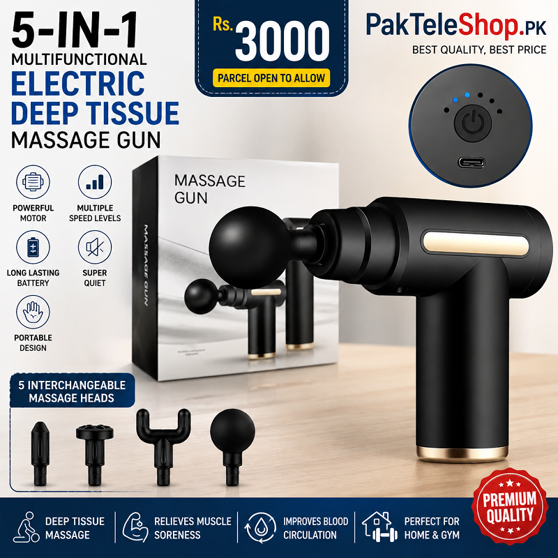 5-in-1 Multifunctional Electric Deep Tissue Massage Gun
