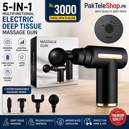 5-in-1 Multifunctional Electric Deep Tissue Massage Gun