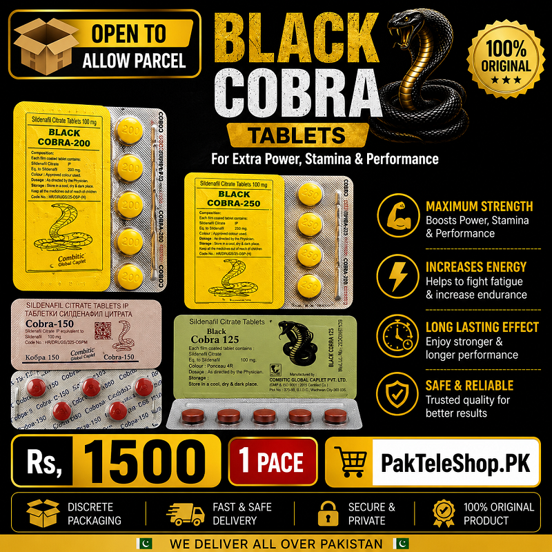 Black Cobra Tablets for Men – Male Performance Supplement