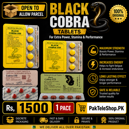 Black Cobra Tablets for Men – Male Performance Supplement