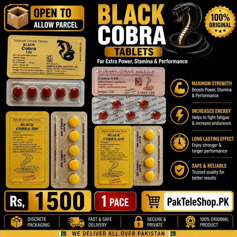 Black Cobra Tablets for Men – Male Performance Supplement