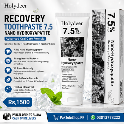 Holydeer Recovery Toothpaste with 7.5% Nano Hydroxyapatite