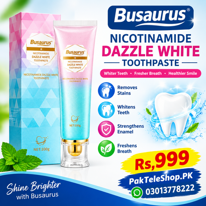 Busaurus Nicotinamide Dazzle White Toothpaste