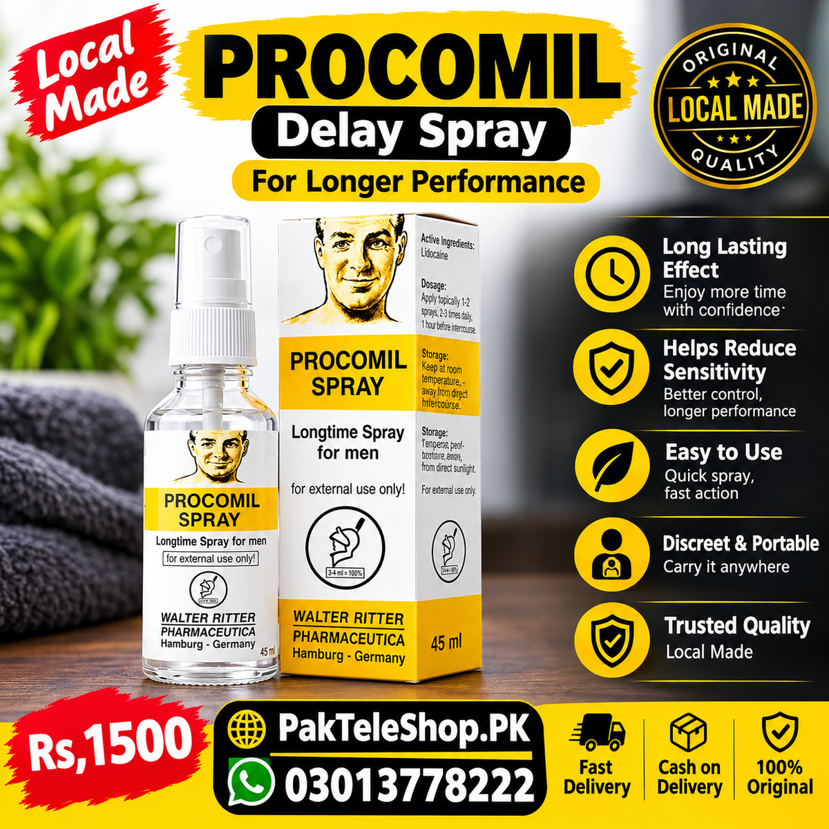 Procomil Local Made Delay Spray