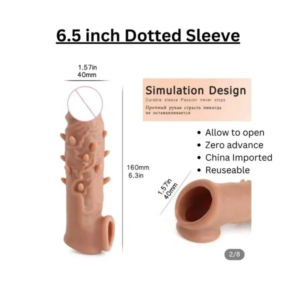 Buy Re useable Dotted Sleeve Condoms 6.5 inch Sex Toys