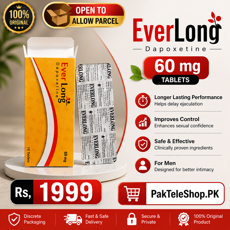 Everlong Dapoxetine 60mg Tablets for Men – Premature Ejaculation Support