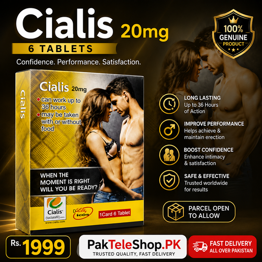 Cialis 20mg 6 Tablet UK | Long-Lasting ED Support