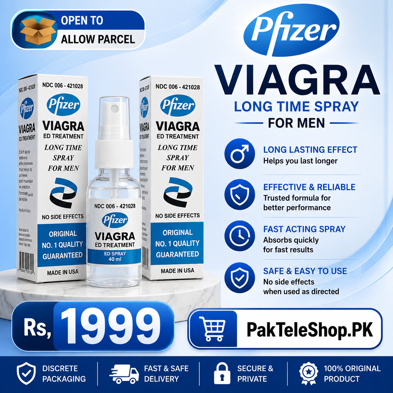 Pfizer Viagra Long Time Spray for Men – Delay Spray